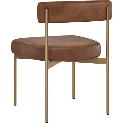 Seneca Antique Brass / Bravo Cognac Dining Chair